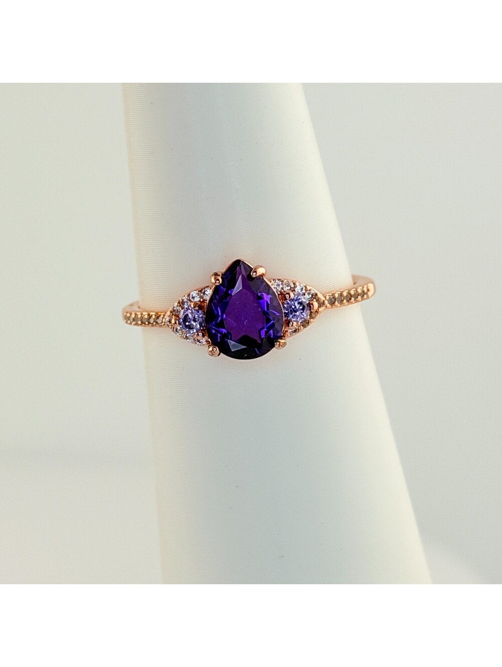 Bomb Party Ring Sz 11 "Sweet As Sugar" Genuine Amethyst on Rose Gold RBP6576